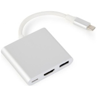 I/O ADAPTER USB-C TO HDMI/USB3/USB-C A-CM-HDMIF-02-SV GEMBIRD