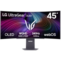 Monitor|LG|45GX90SA-B|45"|Gaming/Curved/21 : 9|Swivel|Height adjustable|Tilt|Panel OLED|3440x1440|21:9|240Hz|0.03 ms|Speakers|Colour Black|45GX90SA-B