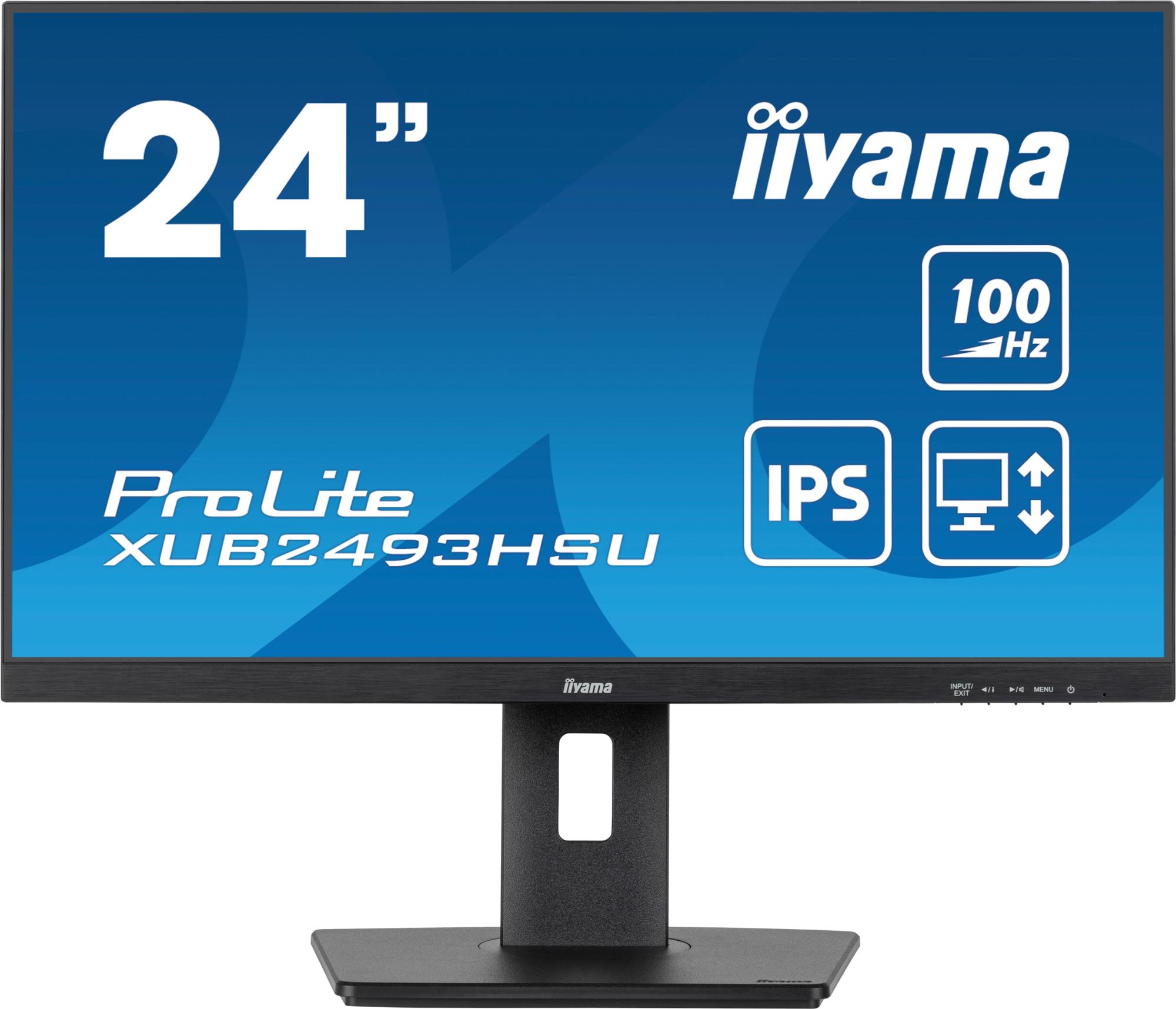 LCD Monitor|IIYAMA|23.8"|Business|Panel IPS|1920x1080|16:9|100Hz|Matte|1 ms|Speakers|Swivel|Pivot|Height adjustable|Tilt|XUB2493HSU-B6