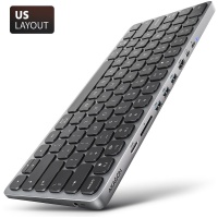 KEYBOARD + I/O HUB 9IN1/0.6M HMC-KB-US AXAGON