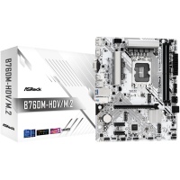Mainboard|ASROCK|Intel B760 Express|LGA1700|Micro-ATX|Memory DDR5|Memory slots 2|2xPCI-Express 3.0 1x|1xPCI-Express 4.0 16x|1xM.2|1x15pin D-sub|1xHDMI|1xDisplayPort|1xAV-In|1xAV-out|1xMicrophone|2xUSB 2.0|3xUSB 3.2|1xUSB-C|1xRJ45|B760M-HDV/M.2
